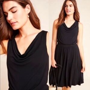 *FIRM PRICE* Anthropologie Maeve Brianne jersey stretch cowl neck dress